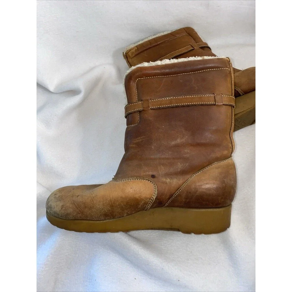Dexter Dex Vintage Leather 70 Snow Boots Winter Lined Heel Lagen Gorp 8.5 M USA